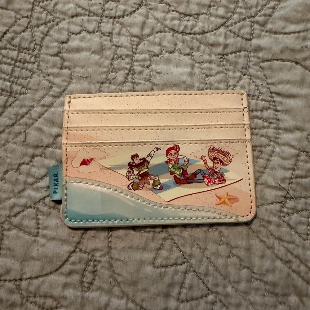 Loungefly Toy Story Card Holder - Cream and Blue, Beach themed